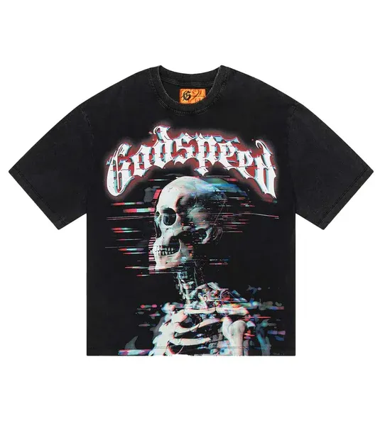 GODSPEED BLACK GLITCHY TEE