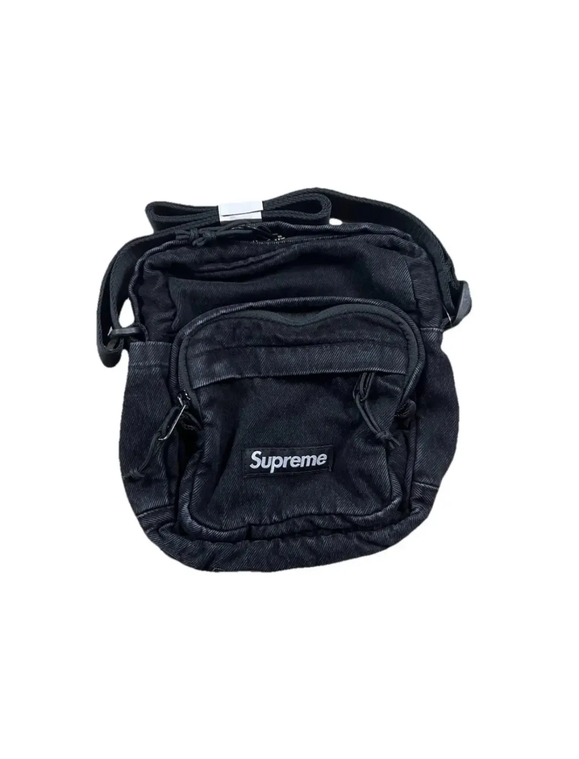 SUPREME DENIM SHOULDER BAG BLACK