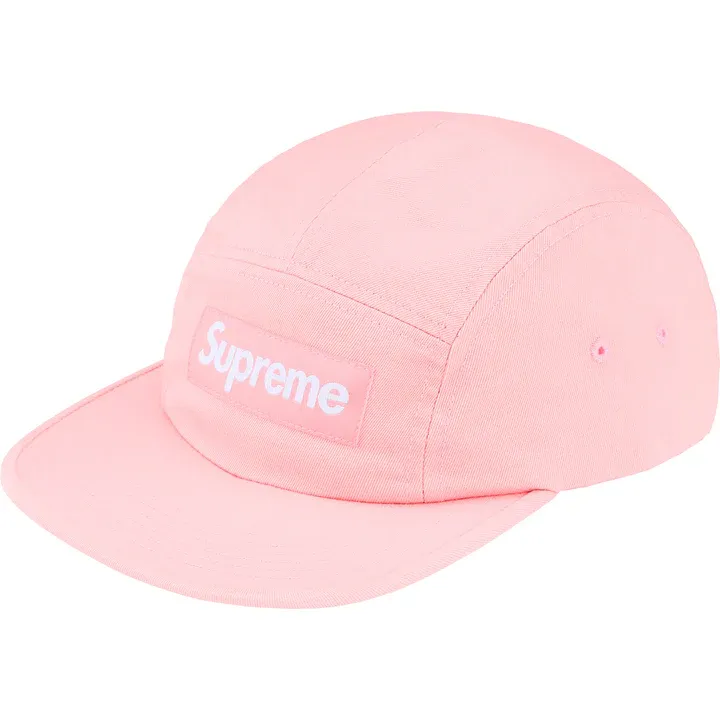SUPREME WASHED CHINO TWILL CAMP CAP PINK FW25