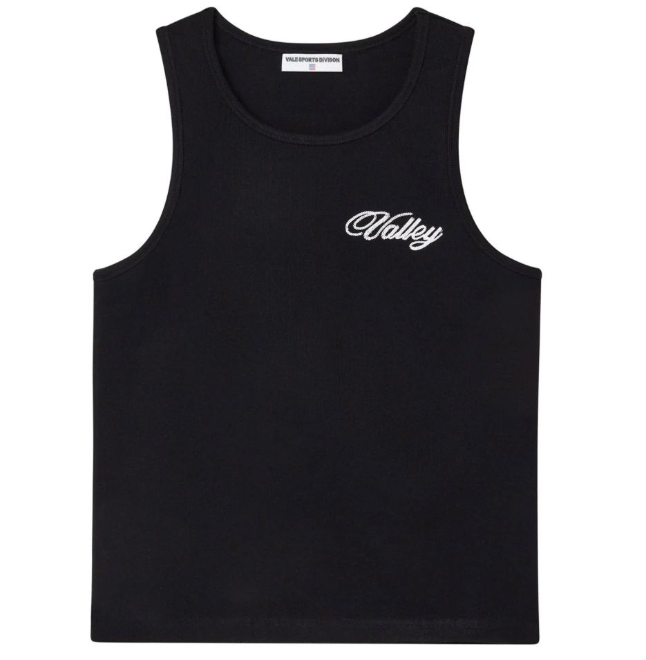 VALE  SLUB TANK TOP BLACK