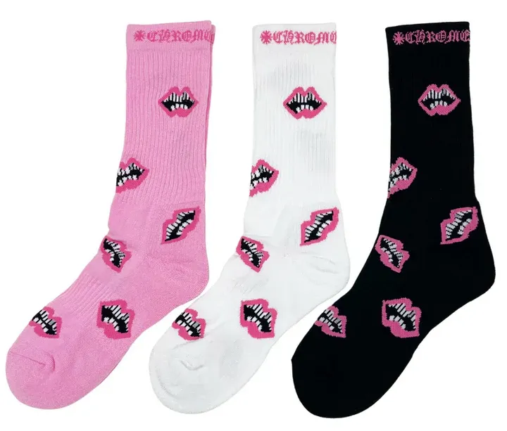 CH LOGO CHOMPER SOCKS BLACK/PINK/WHITE