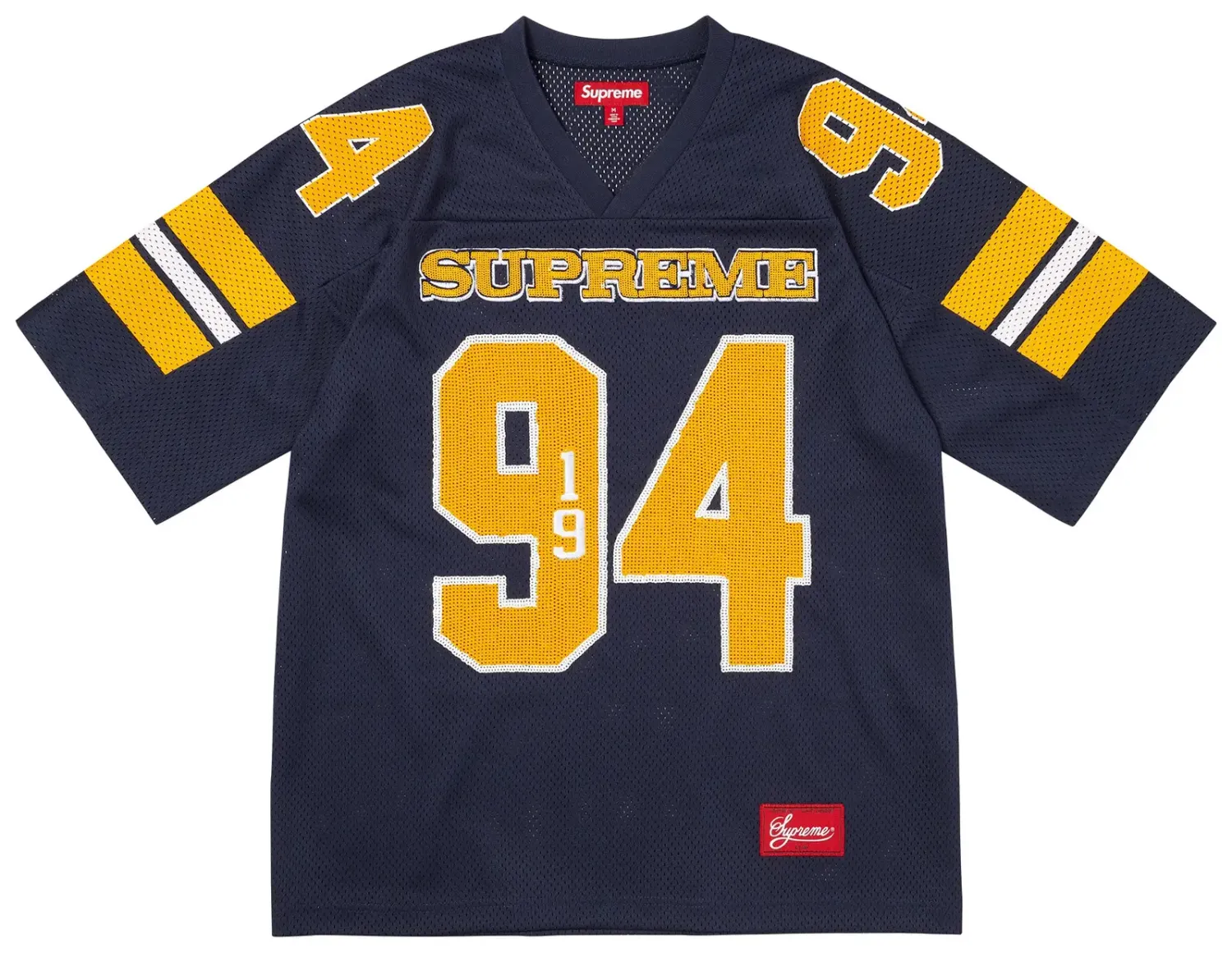 SUPREME SEQUIN FOOTBALL JERSEY NAVY
