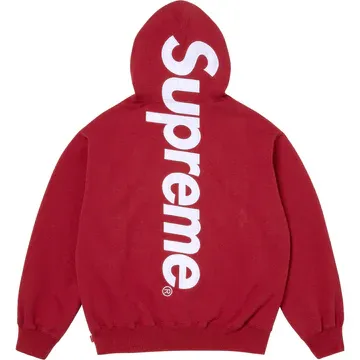 SUPREME SATIN APPLIQUE DARK RED SWEATSUIT