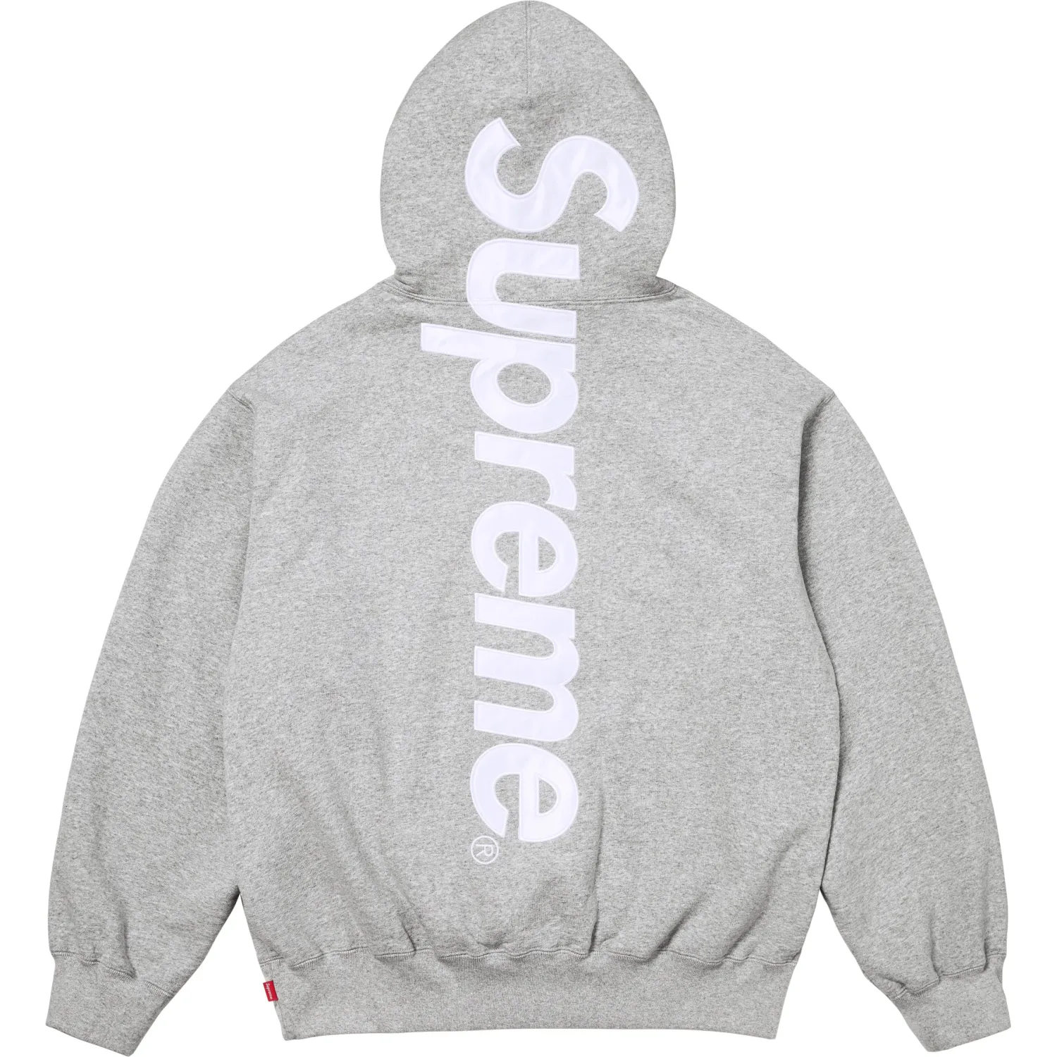 SUPREME SATIN APPLIQUE LIGHT GREY SWEATSUIT