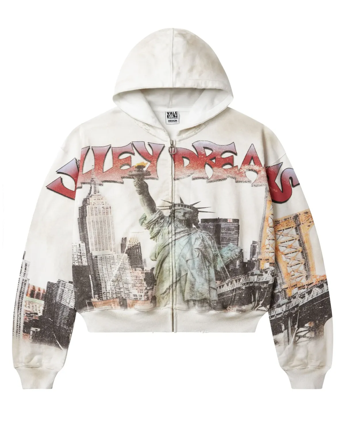 VALE NYC WHITE ZIP UP