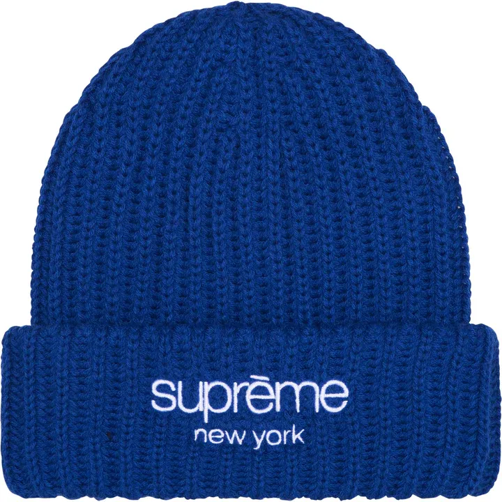 SUPREME RIBBED BEANIE ROYAL