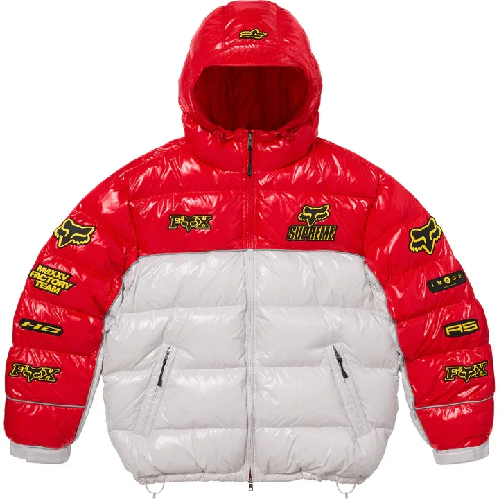 FOX RACING DOWN PUFFER JACKET RED/SILVER