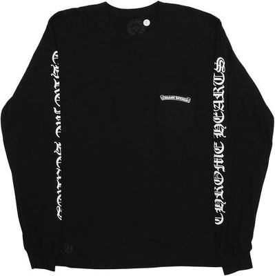 CHROME HEARTS BLACK SCROLL LOGO L/S