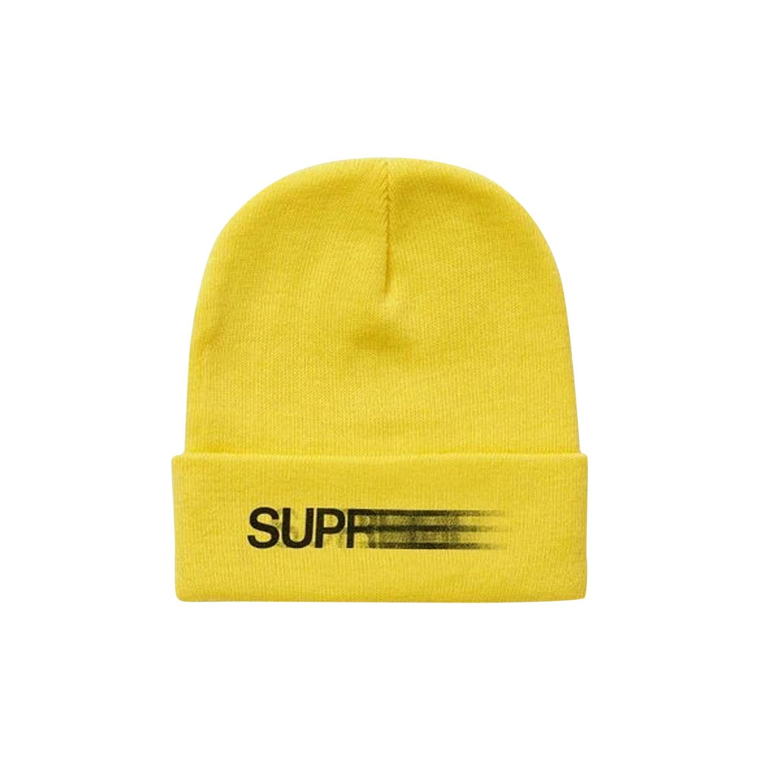 SUPREME MOTION LOGO BEANIE YELLOW