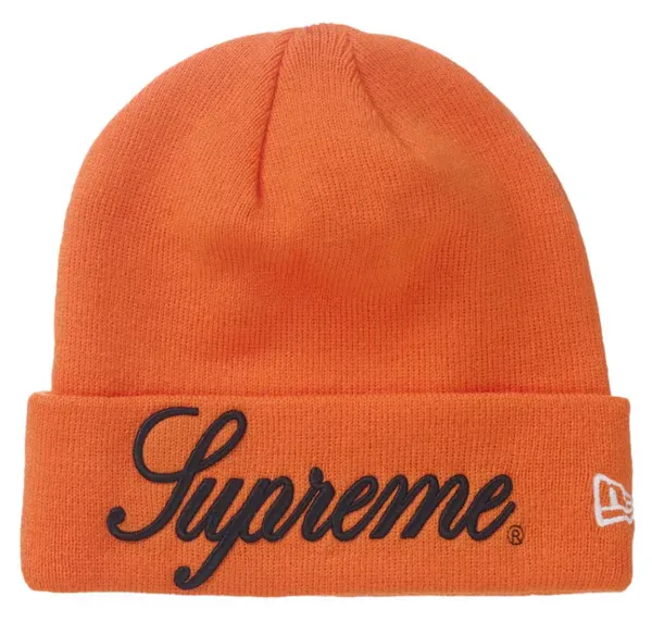 SUPREME NEW ERA SCRIPT ORANGE BEANIE