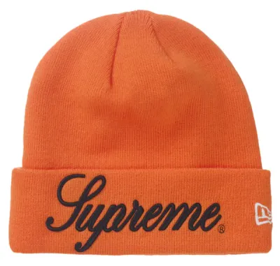 SUPREME NEW ERA SCRIPT ORANGE BEANIE