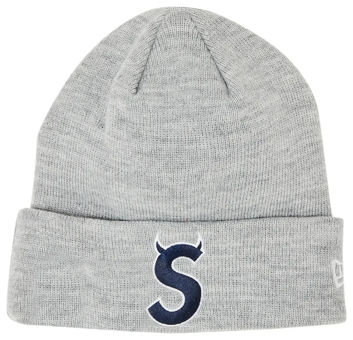 SUPREME S LOGO HEATHER GREY BEANIE