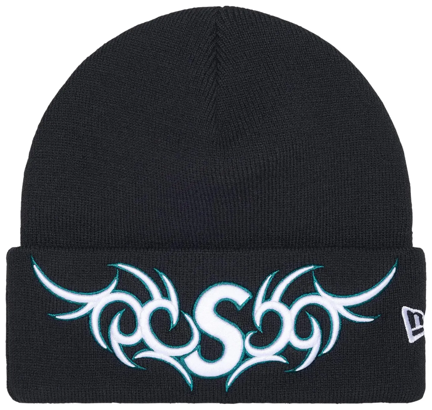 SUPREME NEW ERA TRIBAL S LOGO NAVY BEANIE