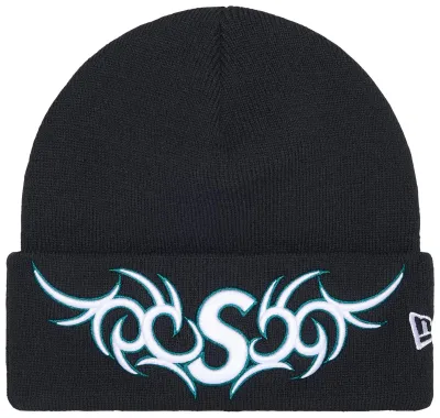 SUPREME NEW ERA TRIBAL S LOGO NAVY BEANIE