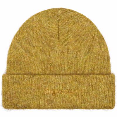 SUPREME MOHAIR BEANIE MUSTARD