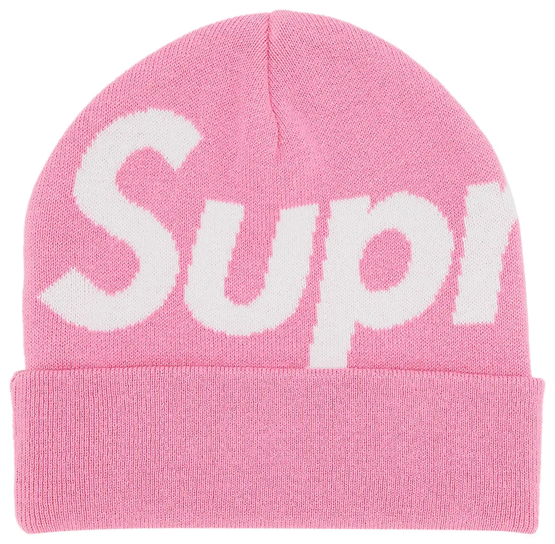 SUPREME BIG LOGO PINK BEANIE