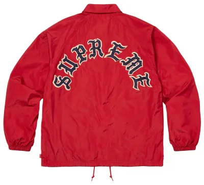SUPREME OLD ENGLISH ARC COACHES JACKET RED
