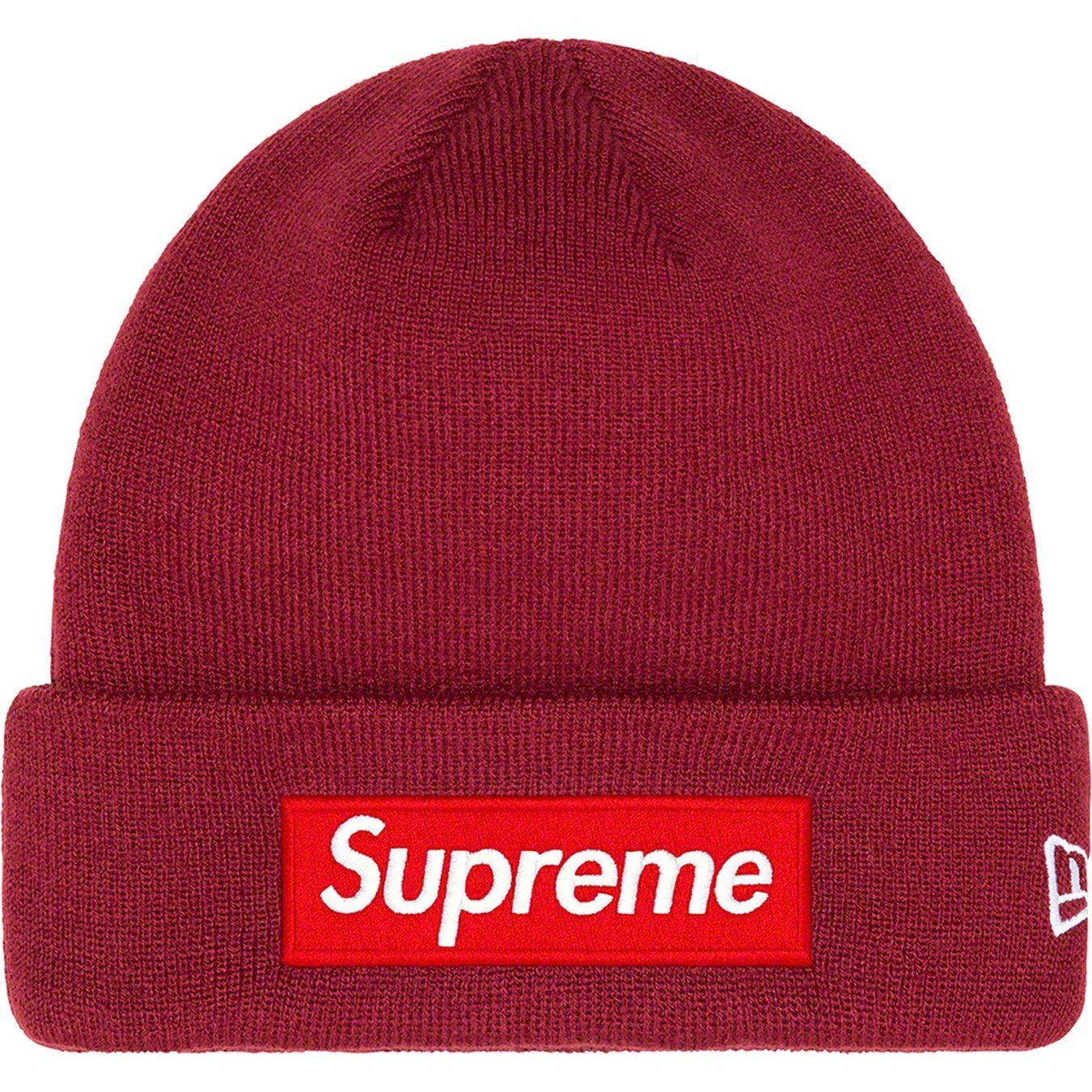 SUPREME NEW ERA BOX LOGO BEANIE CARDINAL