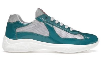 PRADA AMERICA'S CUP LAGOON BLUE/SILVER PATENT LEATHER