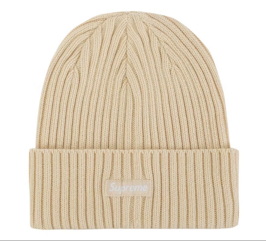 SUPREME OVERDYED BEANIE LIGHT TAN