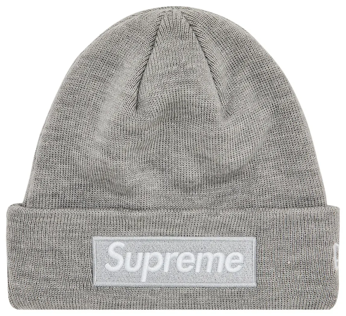 SUPREME NEW ERA BOX LOGO HEATHER GREY