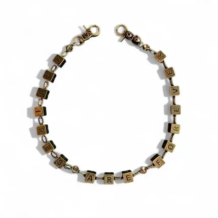 BOTTEGA DESIRES DICE GAME WALLET CHAIN BRASS