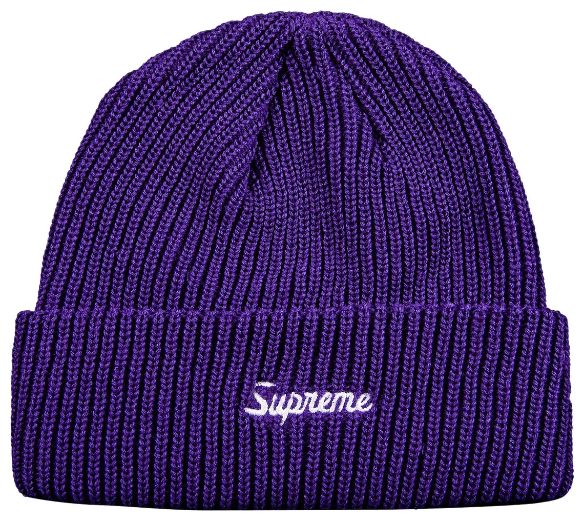 SUPREME LOOSE GAUGE BEANIE PURPLE