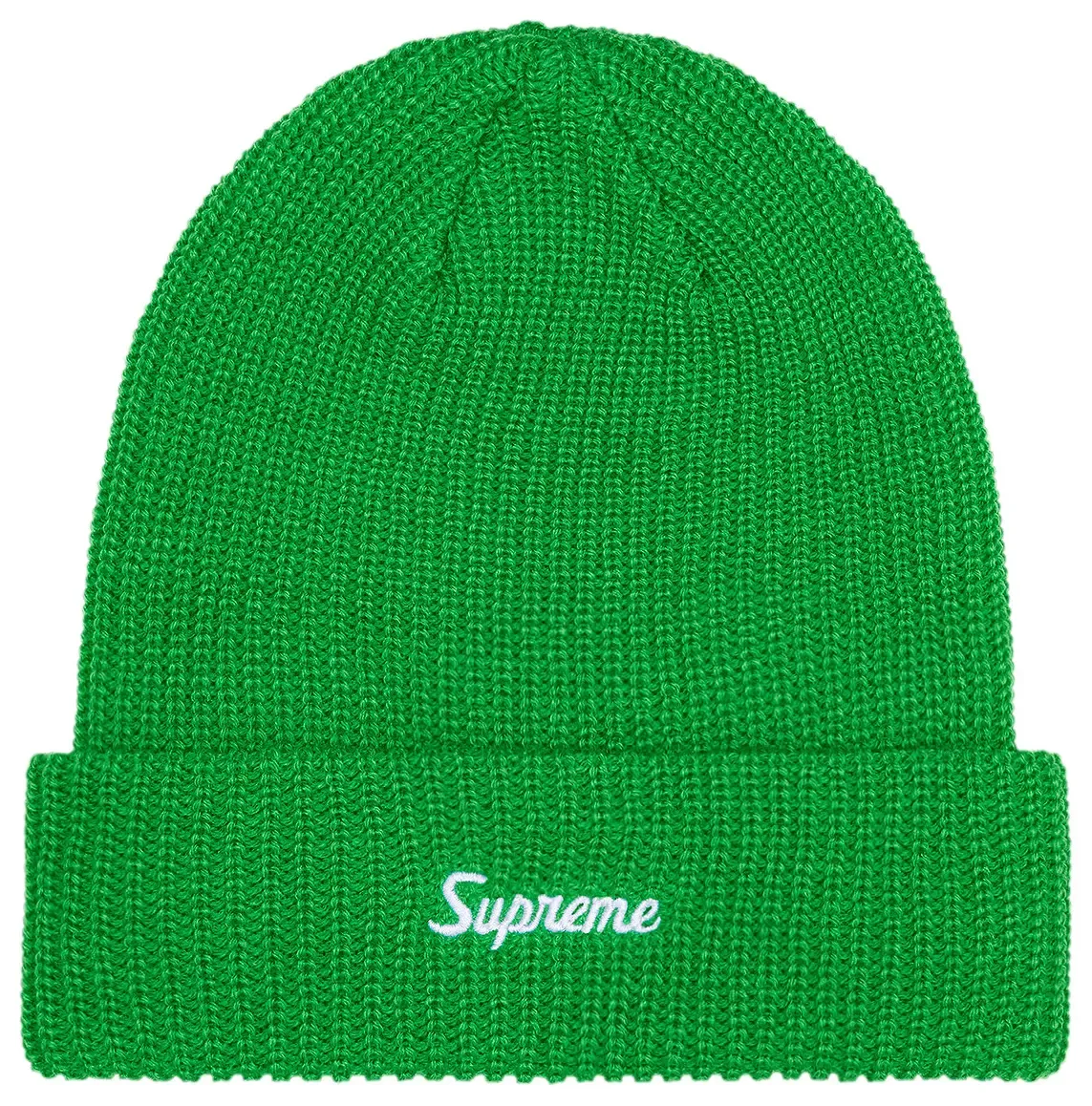 SUPREME LOOSE GAUGE GREEN BEANIE