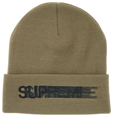 SUPREME MOTION LOGO TAUPE BEANIE