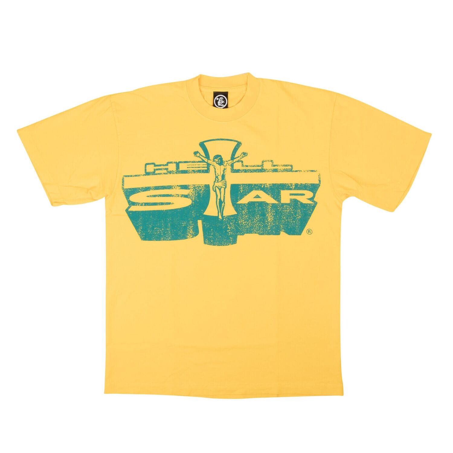 HELLSTAR JESUS EMBLEM GOLD TEE