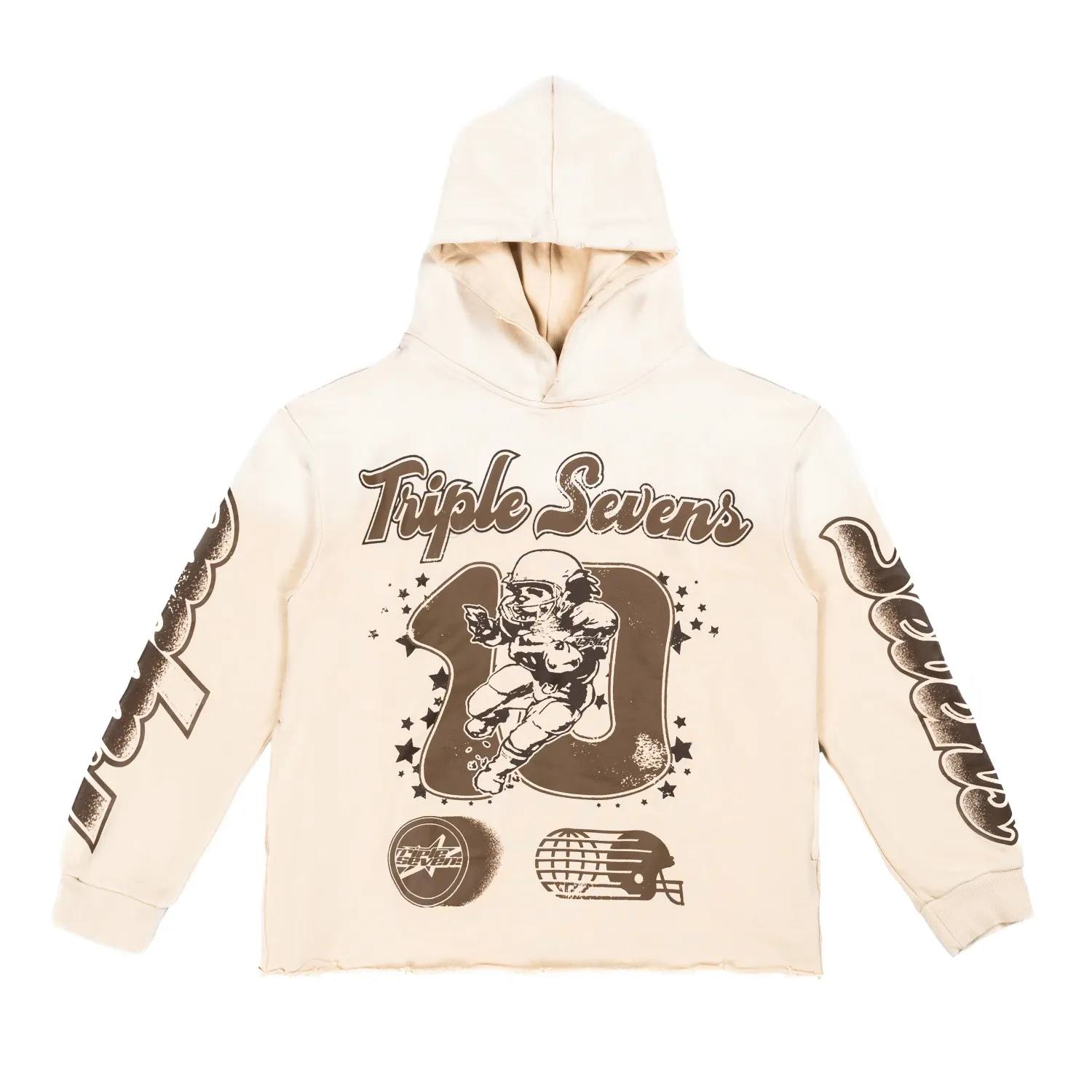 TRIPLE SEVENS ALL STAR FOOTBALL BROWN HOODIE