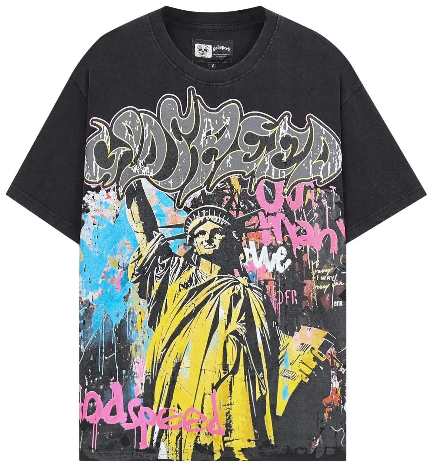 GODSPEED VANDAL BLACK WASH TEE