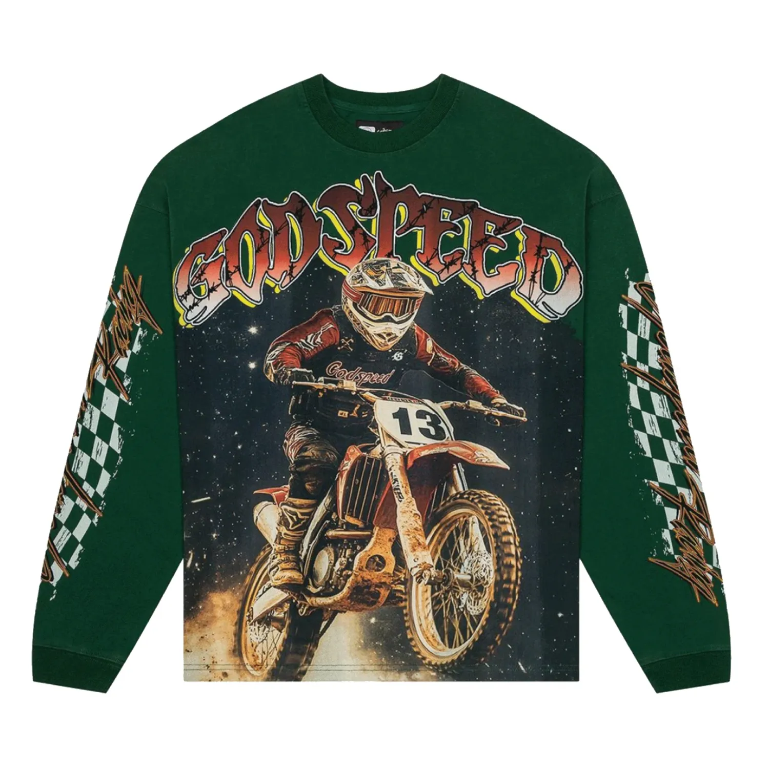 GODSPEED FULL THROTTLE L/S GREEN TEE