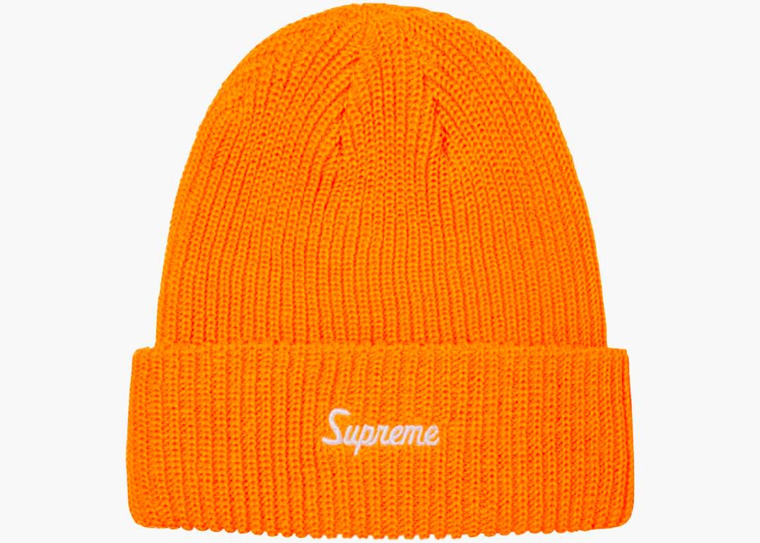 SUPREME LOOSE GAUGE BEANIE LIGHT NEON ORANGE
