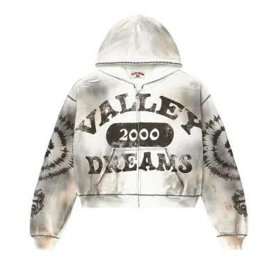 VALE 2000 ASH GREY SPIRAL ZIP UP