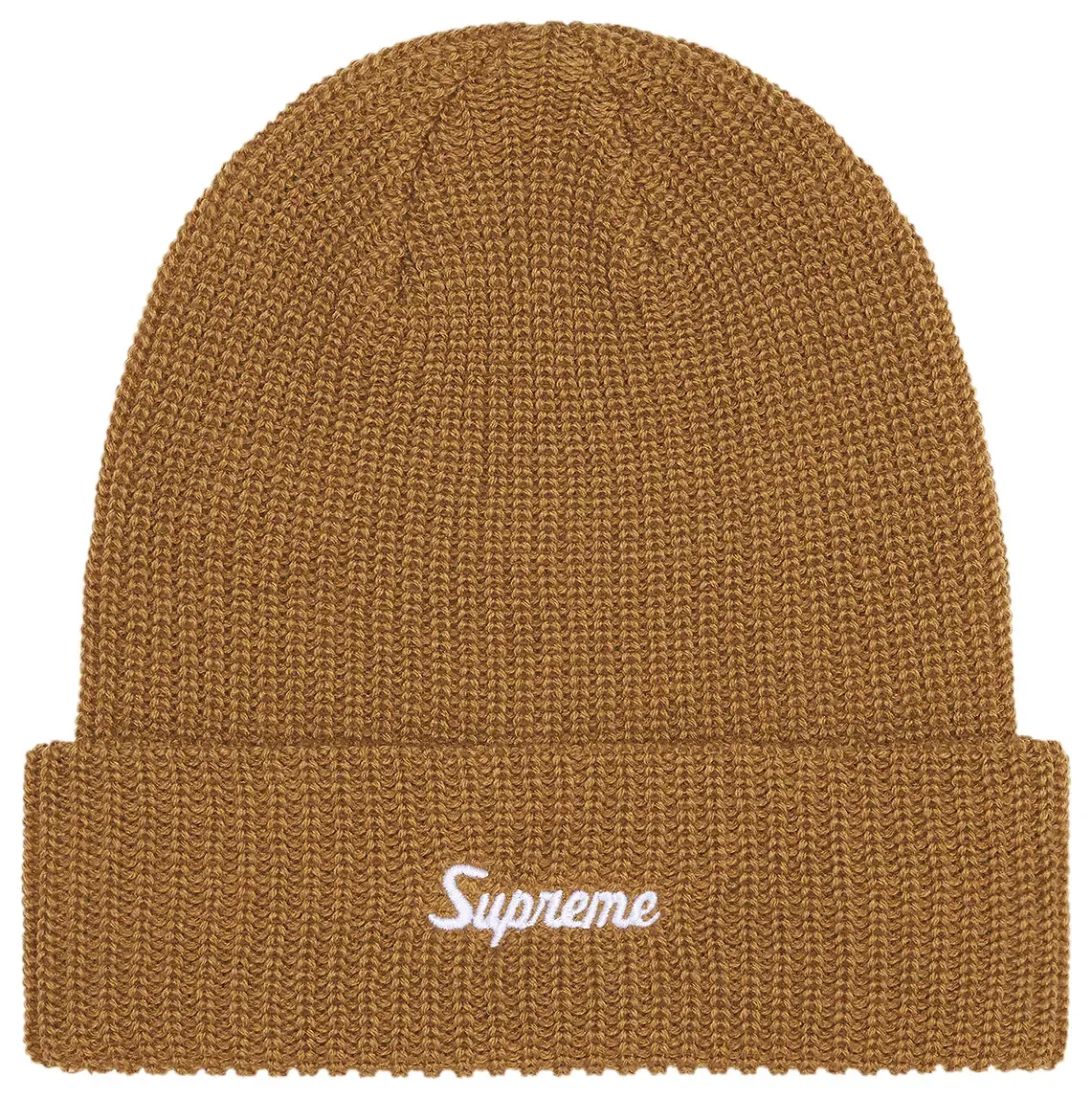 SUPREME LOOSE GAUGE LIGHT BROWN BEANIE