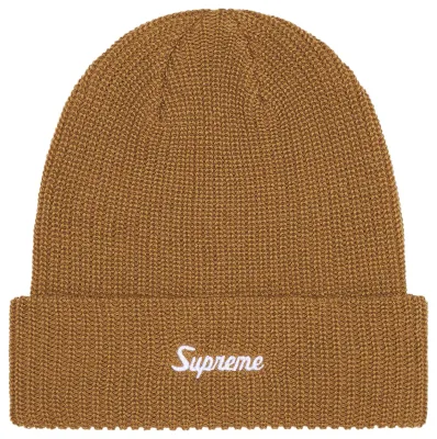 SUPREME LOOSE GAUGE LIGHT BROWN BEANIE