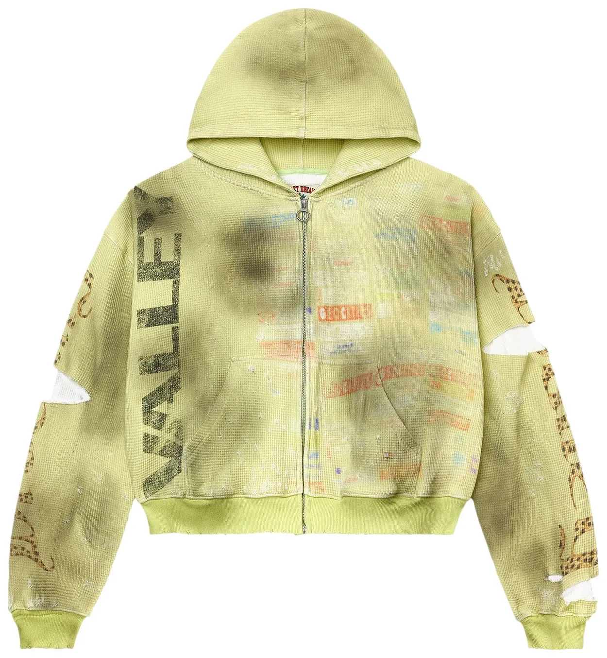 VALE GLITCH ZIP UP HACK GREEN