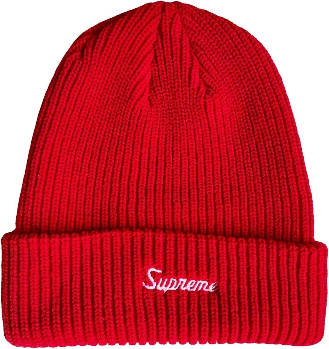 SUPREME LOOSE GAUGE BEANIE RED