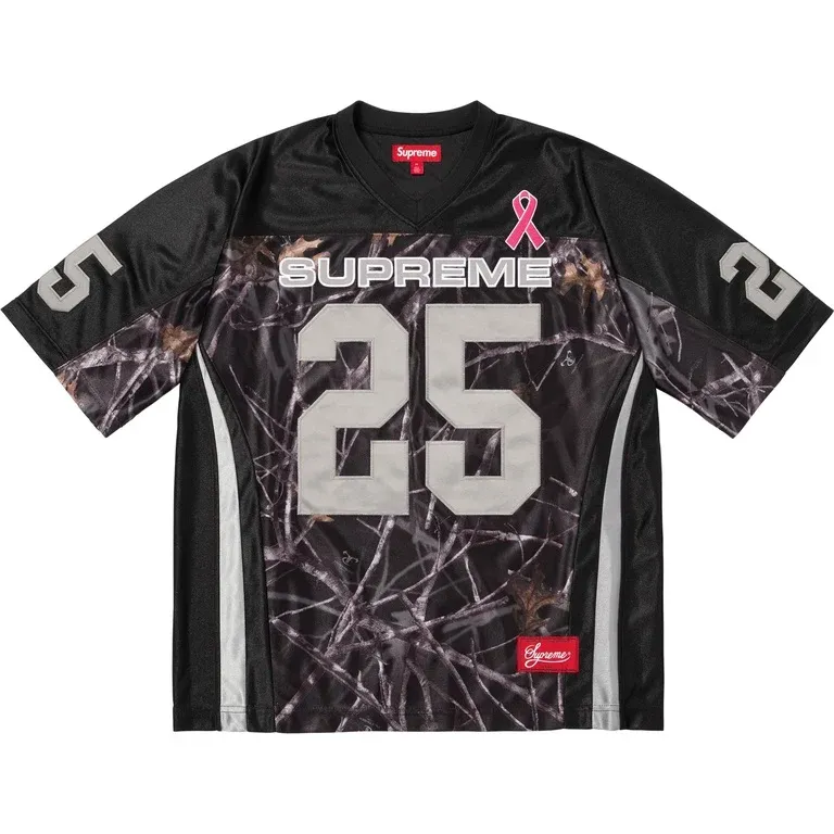 SUPREME BREAST CANCER AWARENESS FOOTBALL JERSEY BLACK