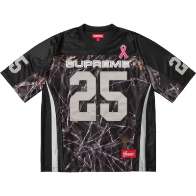 SUPREME BREAST CANCER AWARENESS FOOTBALL JERSEY BLACK