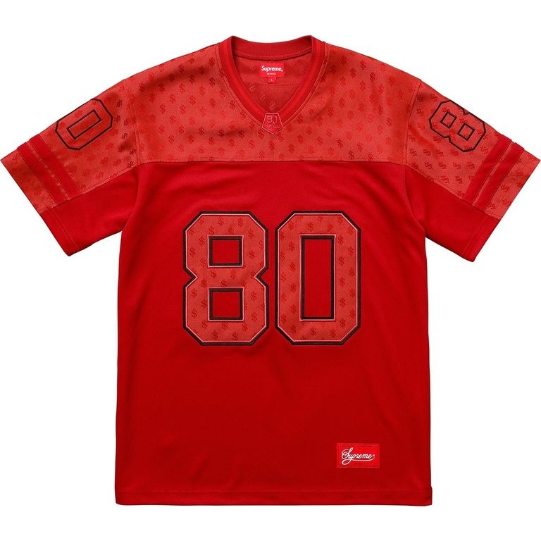 SUPREME MONOGRAM FOOTBALL JERSEY RED