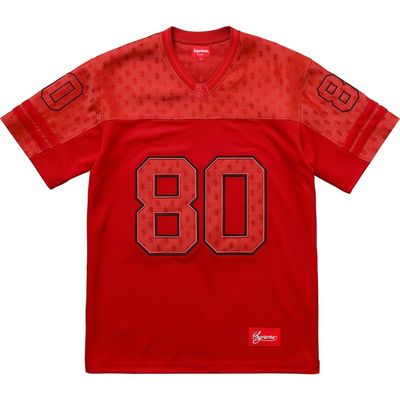 SUPREME MONOGRAM FOOTBALL JERSEY RED