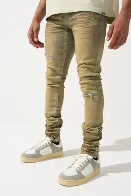 SERENEDE MOCHA JEANS EARTH TONE DIRTY WASH