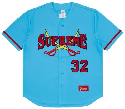 SUPREME SWORDS BASEBALL JERSEY BLUE