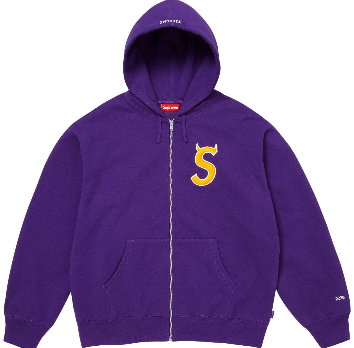 SUPREME DEVIL S LOGO HOODED SWEATSHIRT PURPLE
