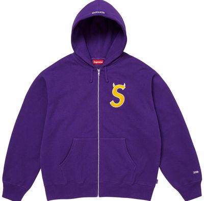 SUPREME DEVIL S LOGO HOODED SWEATSHIRT PURPLE