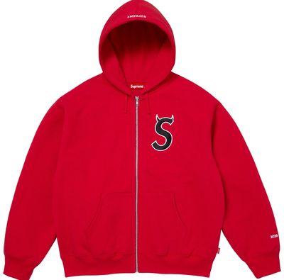 SUPREME DEVIL S LOGO HOODED SWEATSHIRT RED