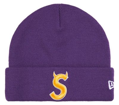 SUPREME DEVIL S LOGO BEANIE PURPLE