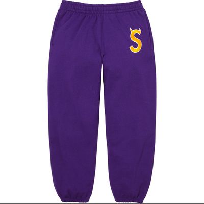 SUPREME DEVIL S LOGO SWEATPANTS PURPLE